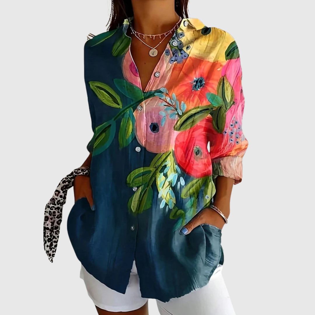 Imprimé floral multicolore / 5XL