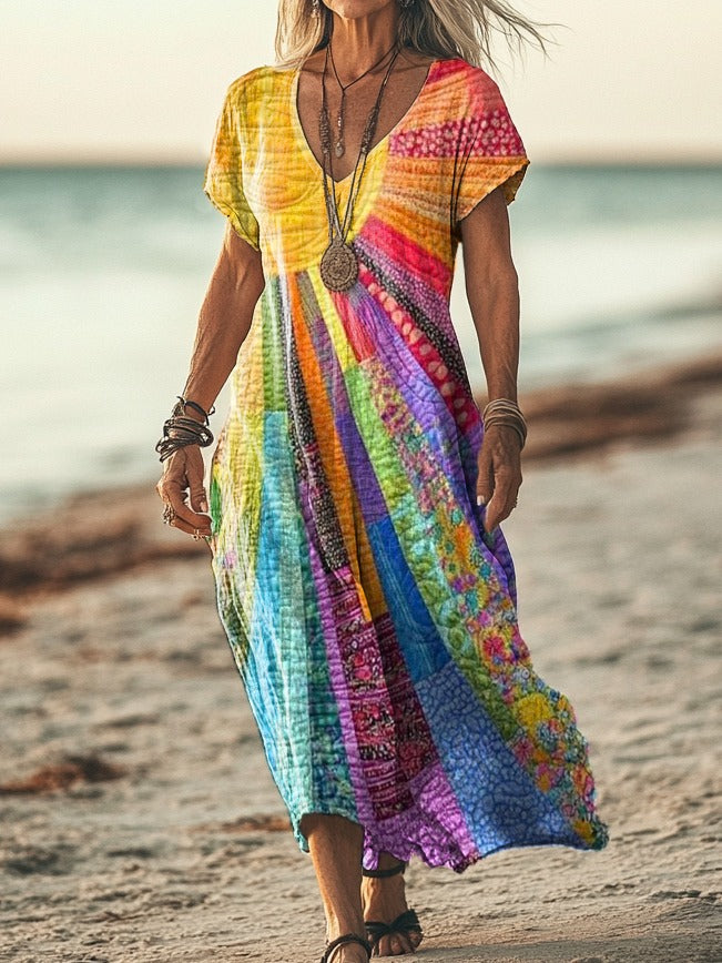 Robe à Manches Courtes / 4XL