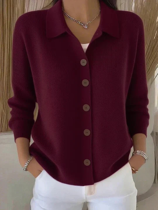 Josephine™ | Cardigan à col et boutons sur le devant