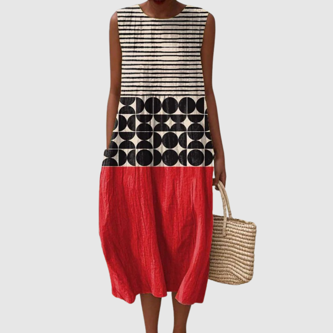 Jane | Robe Midi Colorblock