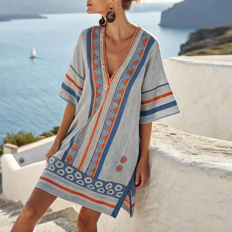 Motif Bleu et Orange / 3XL