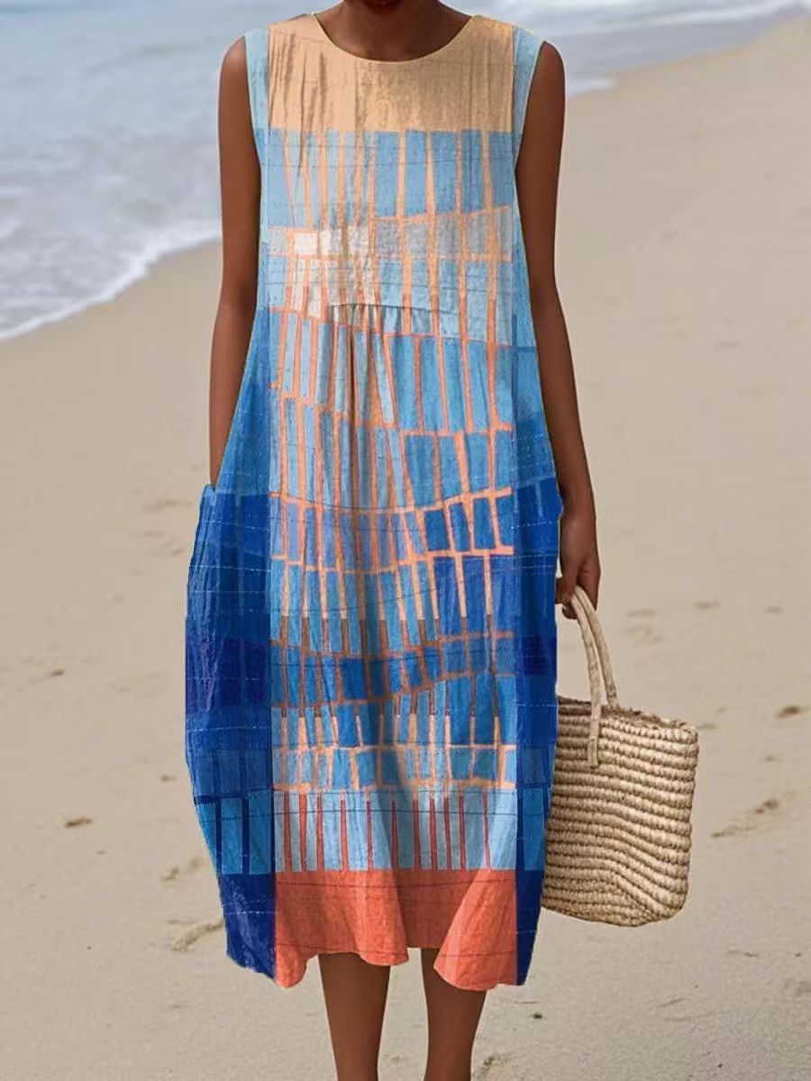 Mila | Robe Midi Aquarelle