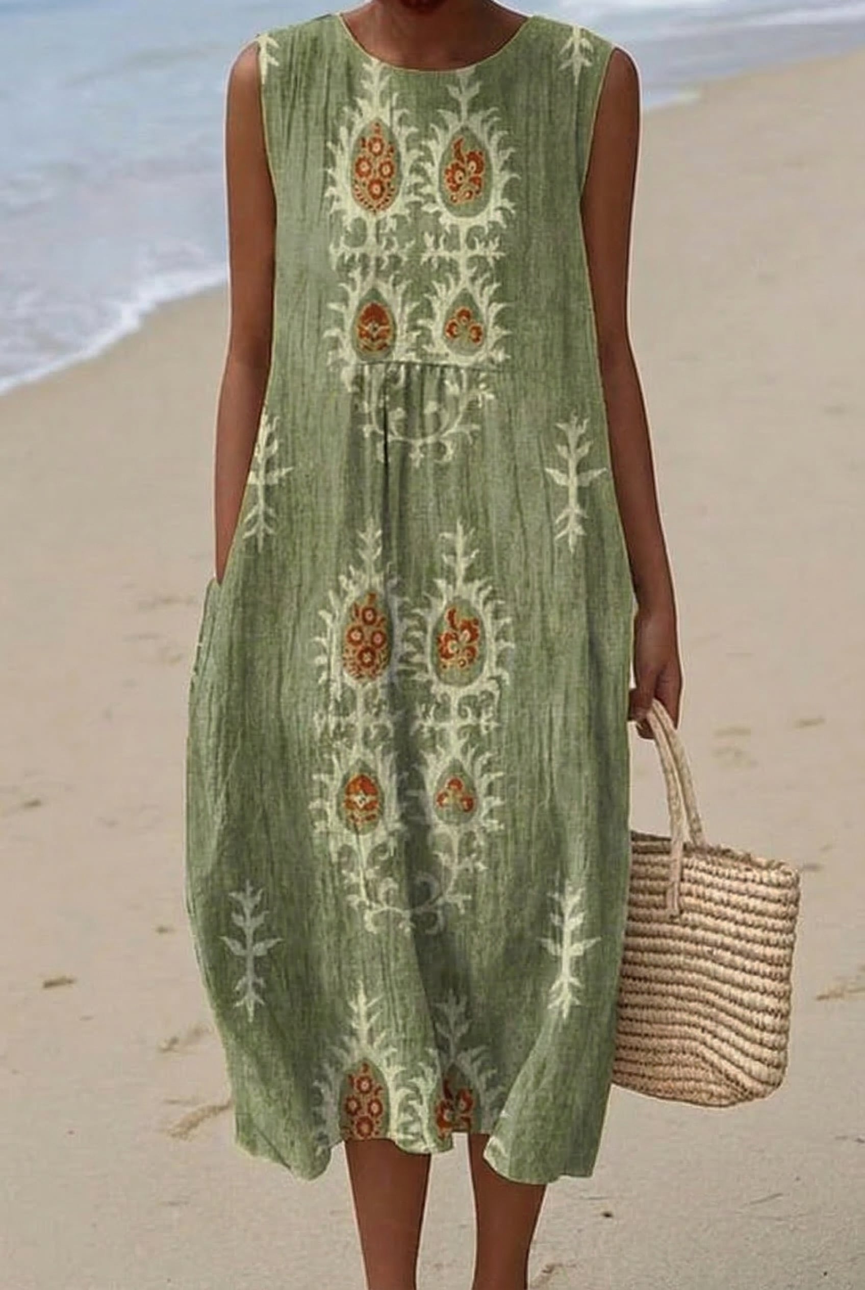 Margaux | Robe Midi Jardin Persan