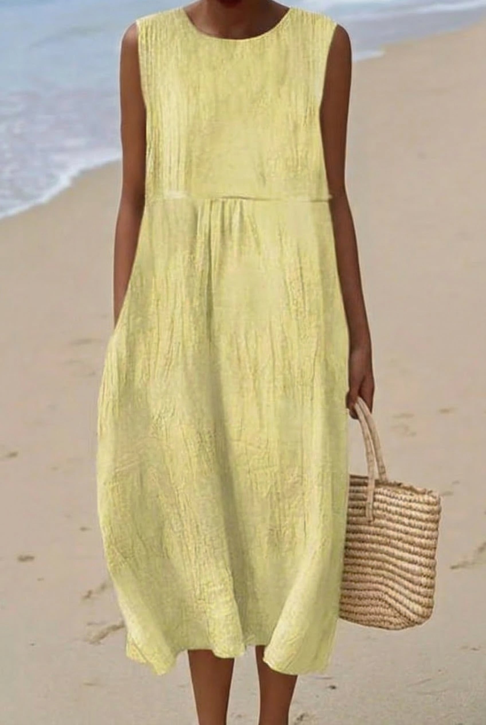 Héloïse | Robe Midi Citron Doux