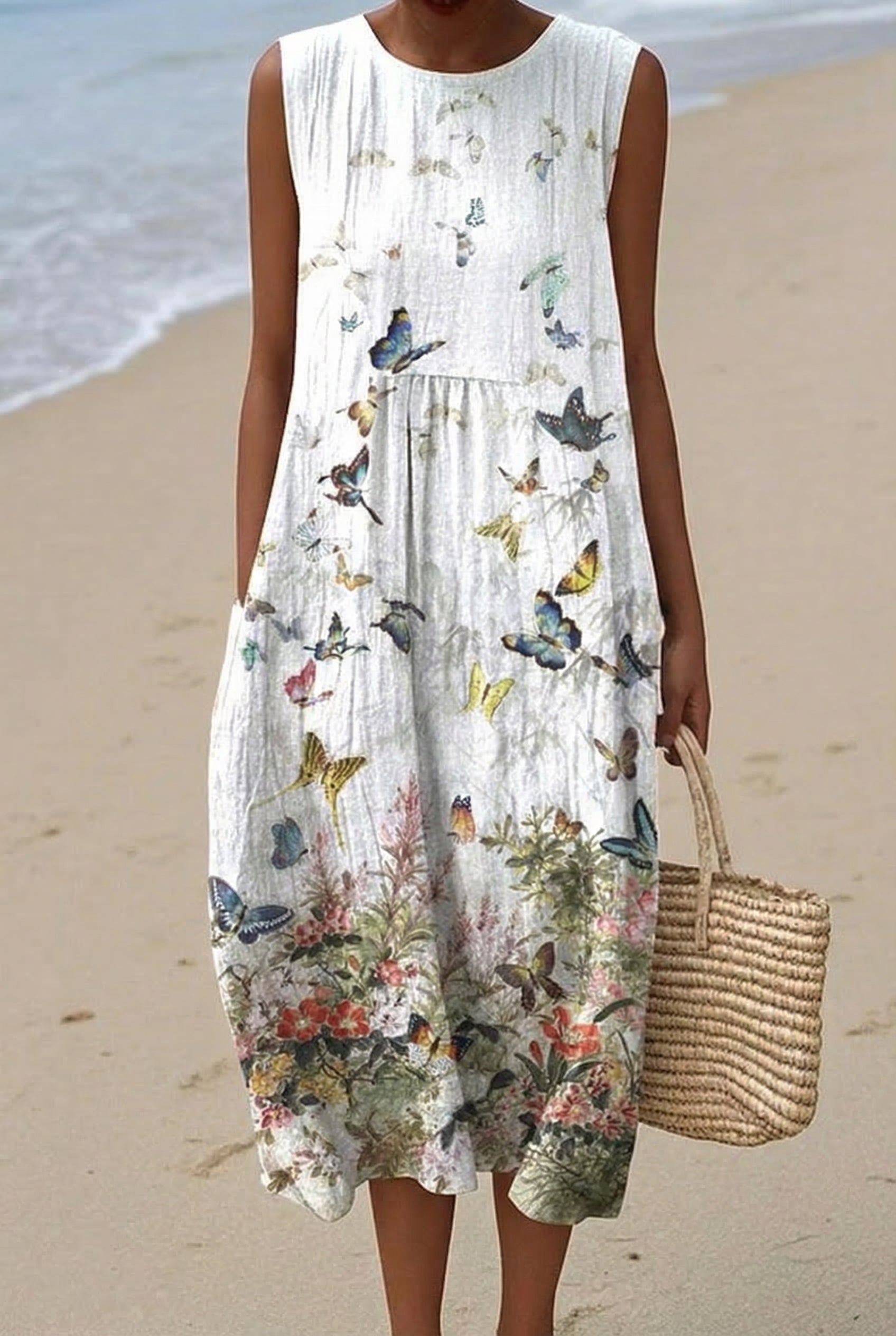 Delphine | Robe Midi Vol de Papillons