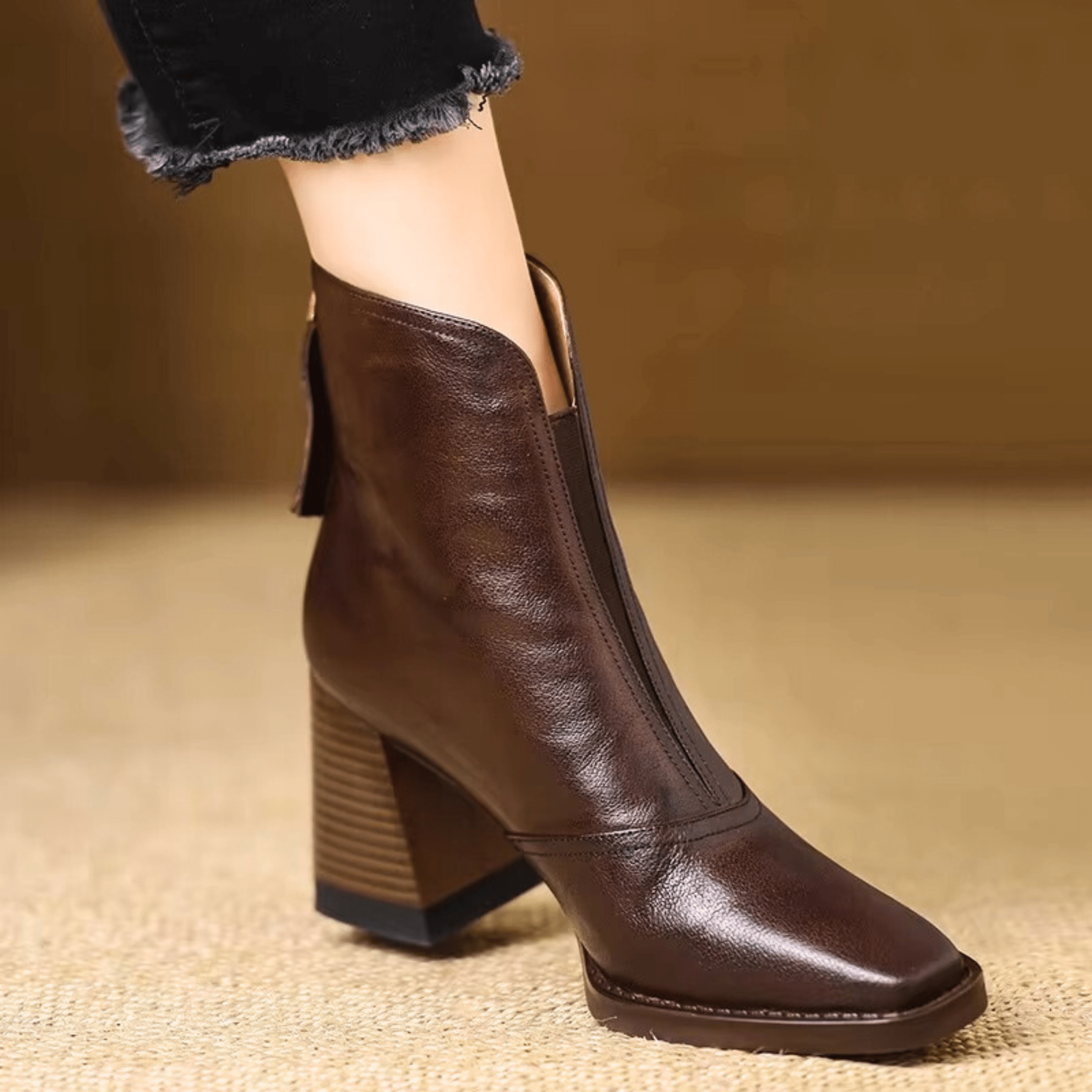Claudia | Bottes de luxe à talons moyens
